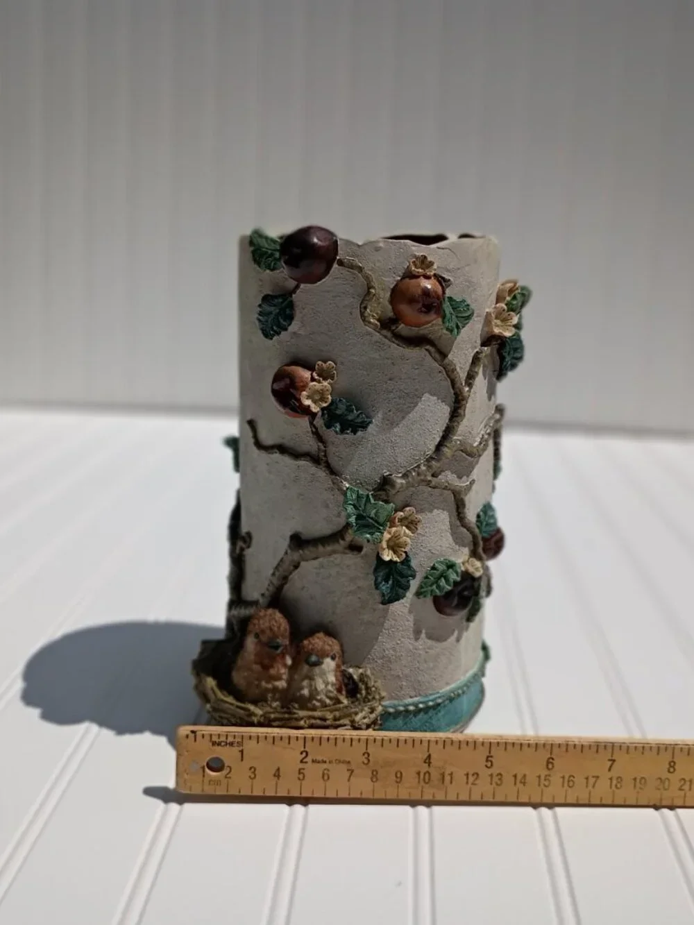 Heavy Ceramic Bird Nest Vase 9